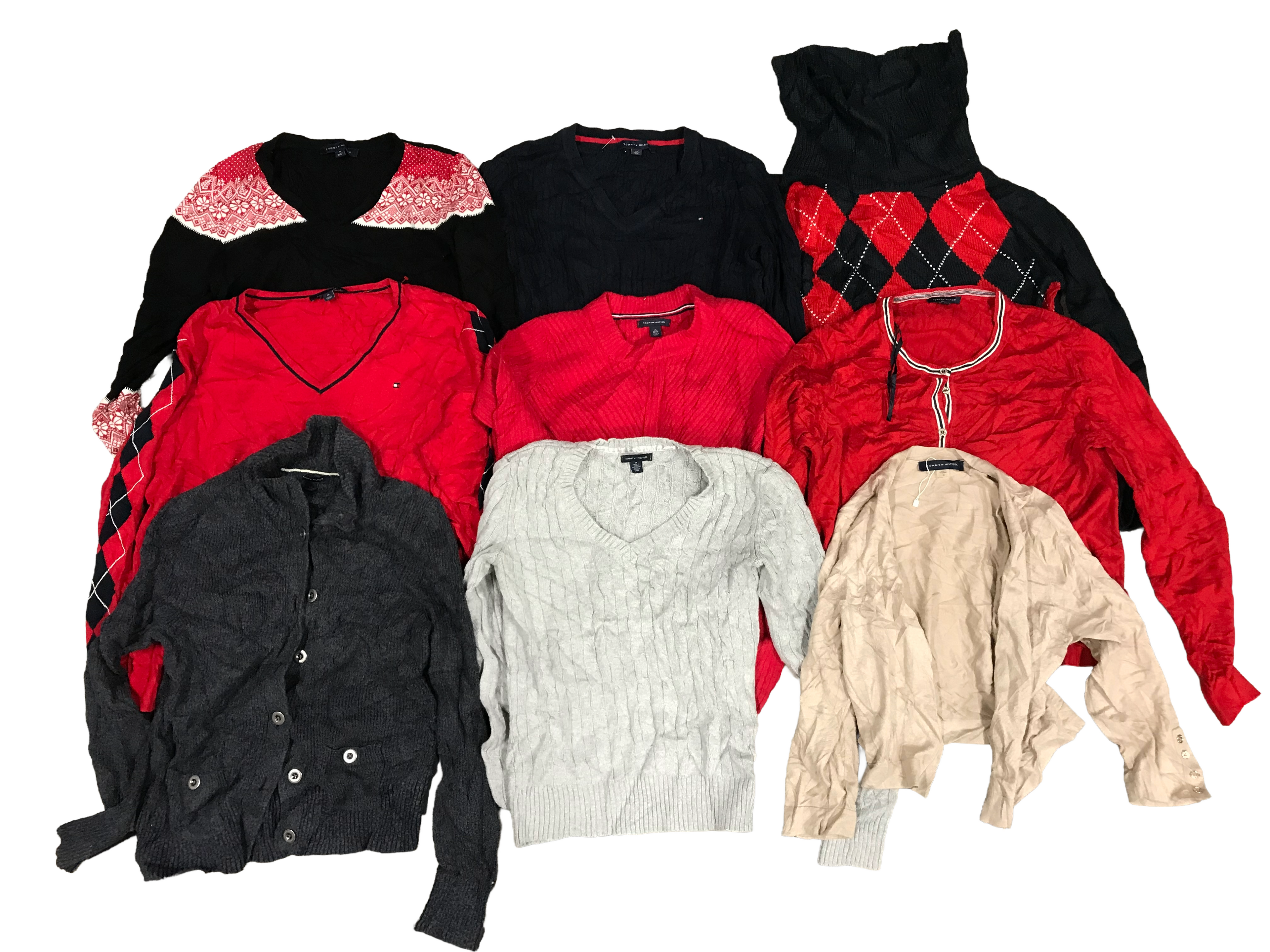 10 kg Second-Hand Damen-Pullover – Markenmix aus Lauren Ralph Lauren & Tommy Hilfiger