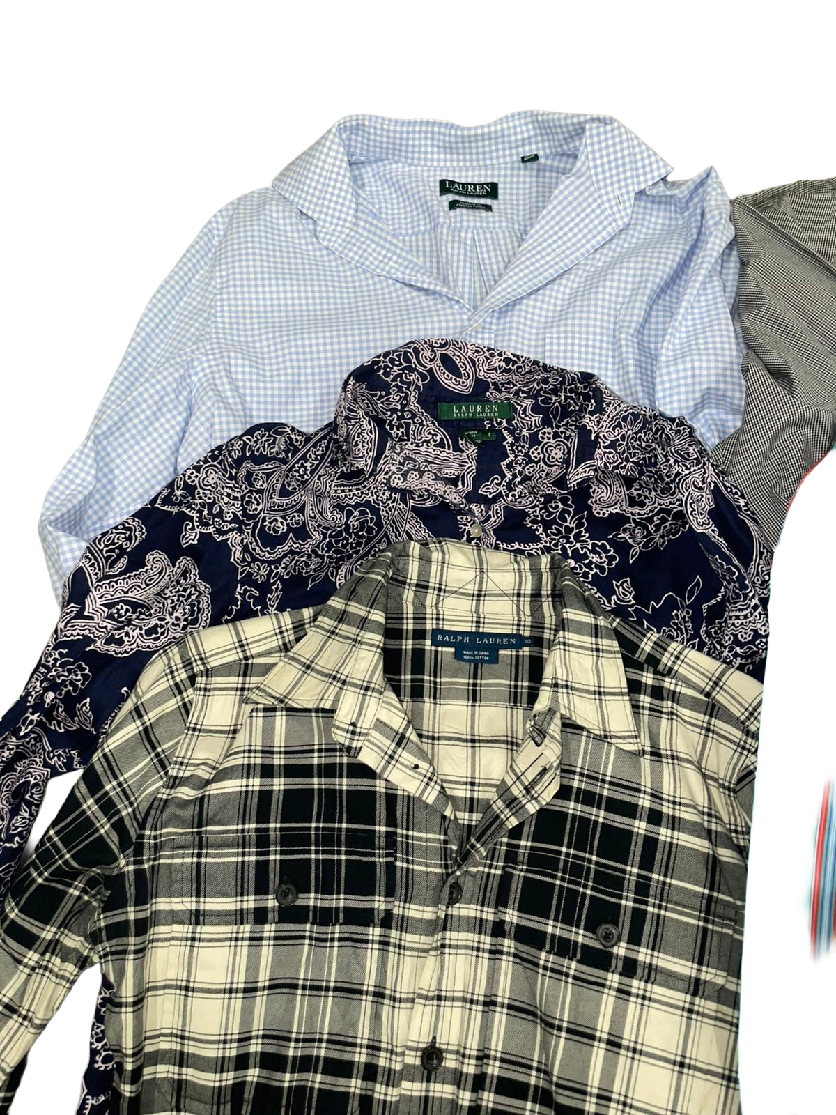 5KG LAUREN RALPH LAUREN DAMEN HERREN HEMDEN GRADE A, Secondhand-Hemden in verschiedenen Designs.