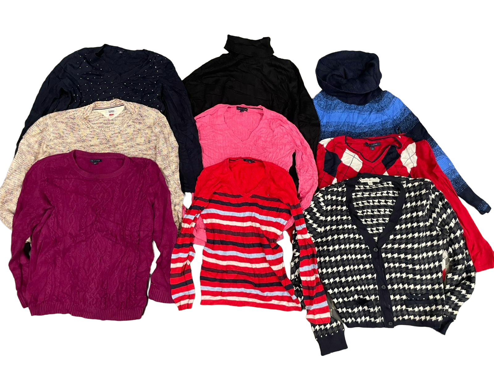 10 kg Second-Hand Damen-Pullover – Markenmix aus Lauren Ralph Lauren & Tommy Hilfiger