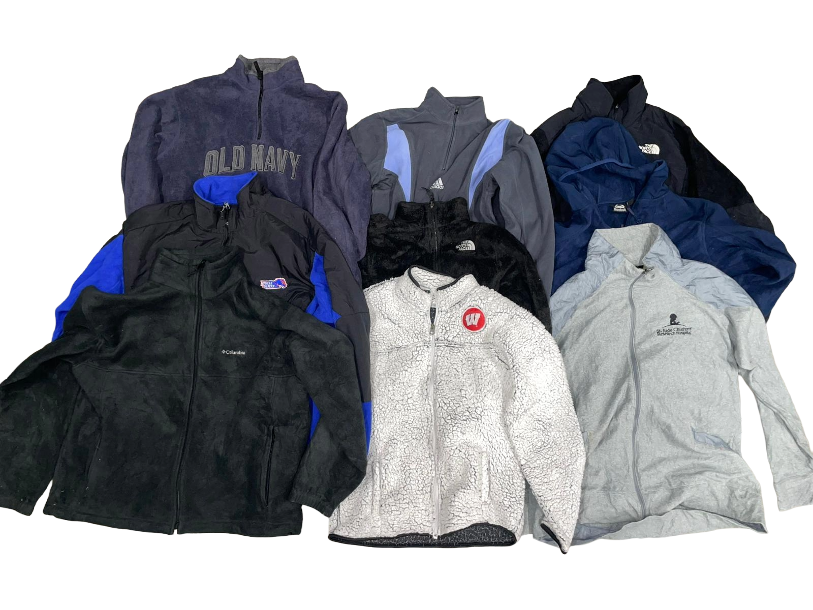 10 kg Second-Hand Fleece-Bekleidung – Markenmix, Grade A