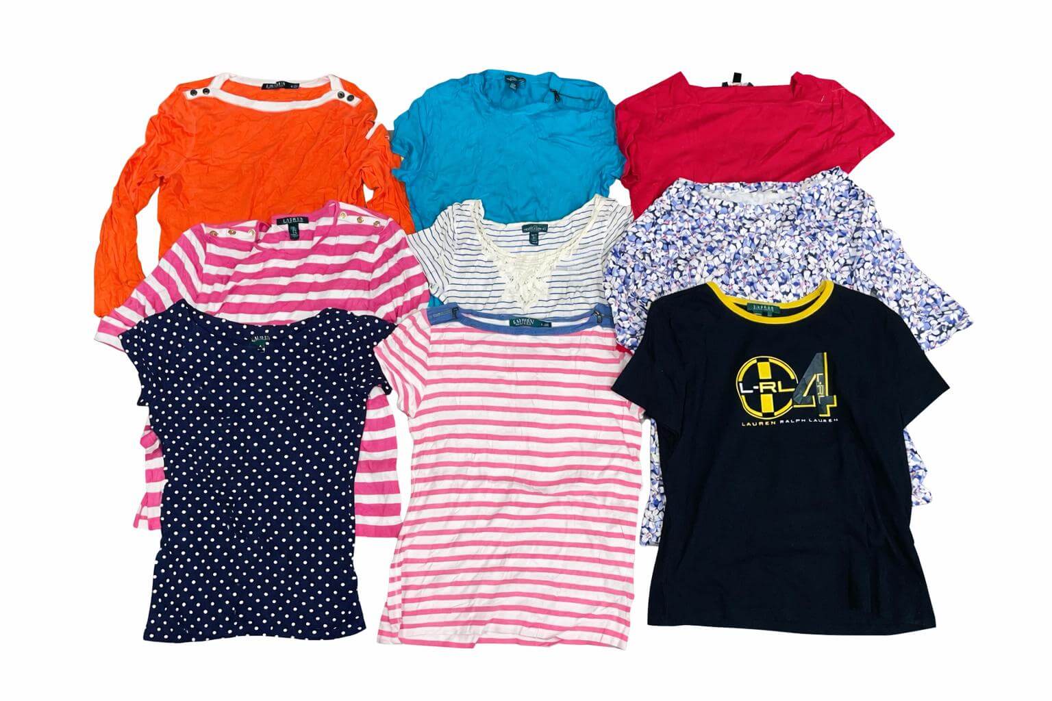 10 kg Second-Hand Damen-T-Shirts – Markenmix Lauren Ralph Lauren